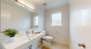 Light colors making small bathroom feel bigger