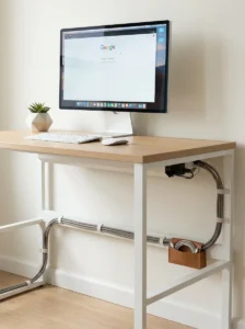 cable management ideas clean desk setup small home office