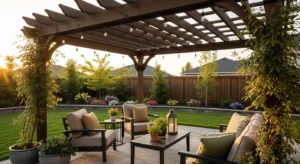 Pergola adding shade and structure