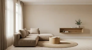 Minimal beige design with clean style