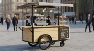 Compact coffee cart for a flexible home coffee station