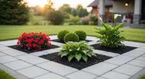 Minimal flower bed with modern design