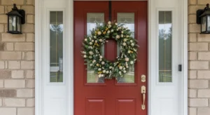 Wreath adding welcoming touch