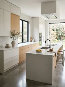 Clutter-free kitchen in open concept layout