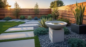 Minimal bowl bird bath design