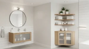 Corner storage using unused space