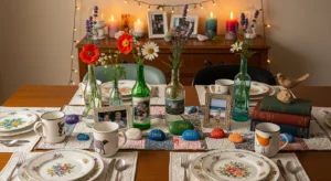 Personal decor adding character to table