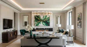 Plants adding freshness to luxury space
