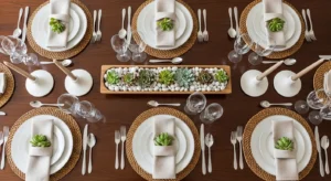 Balanced layout creating polished table