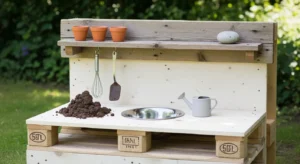 Minimal mud kitchen with simple design