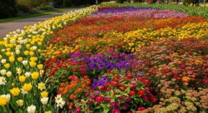 Seasonal flowers refreshing front yard