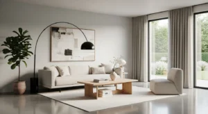 Minimal decor creating clean look