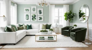 Green and white creating fresh look