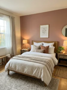 Accent wall in teen bedroom adding depth and cozy visual interest