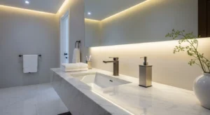 Stylish soap dispenser adding detail