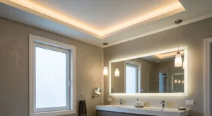 Good lighting making bathroom feel open