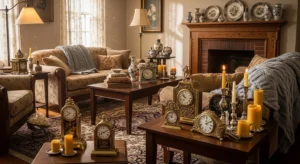 Vintage decorative accessories adding charm to living room