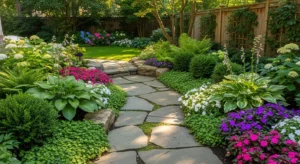 Stone pathway adding structure