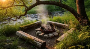 Fire pit as central focal point