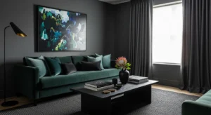 Dark accents adding contrast