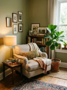 Smart use of corners in a small living room with functional decor and seating