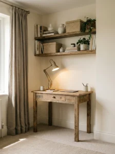 vertical storage shelves small home office organization ideas