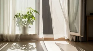 Light and airy curtains for spring decor