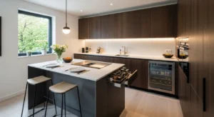 Compact kitchen island designed for small spaces