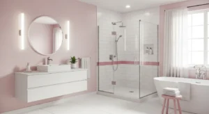Pink and white combination creating a fresh look