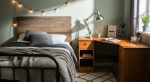 Mixed textures adding depth and style to a teen bedroom