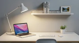 Minimal desk setup creating a clean and focused study space