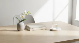 Decluttered and refreshed home surfaces