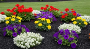 Mulch creating clean and finished look