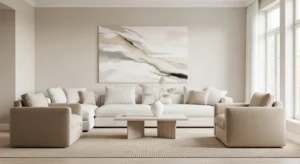 Beige and white creating fresh interior