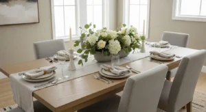 Neutral tones creating elegant table