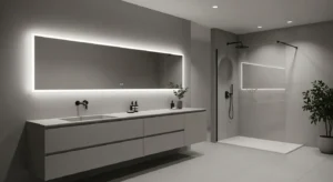 Matte grey finishes creating a soft modern look