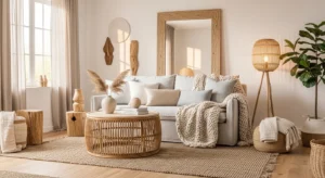 Natural materials in spring home decor