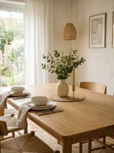Minimal dining table decor for small spaces