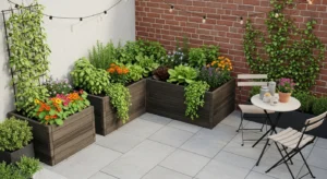 Compact raised garden beds for small spaces