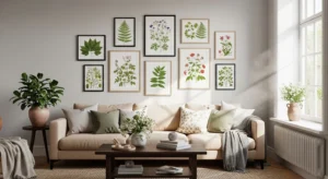 Botanical art enhancing green theme