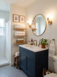 “Elegant budget bathroom makeover with simple decor ideas”