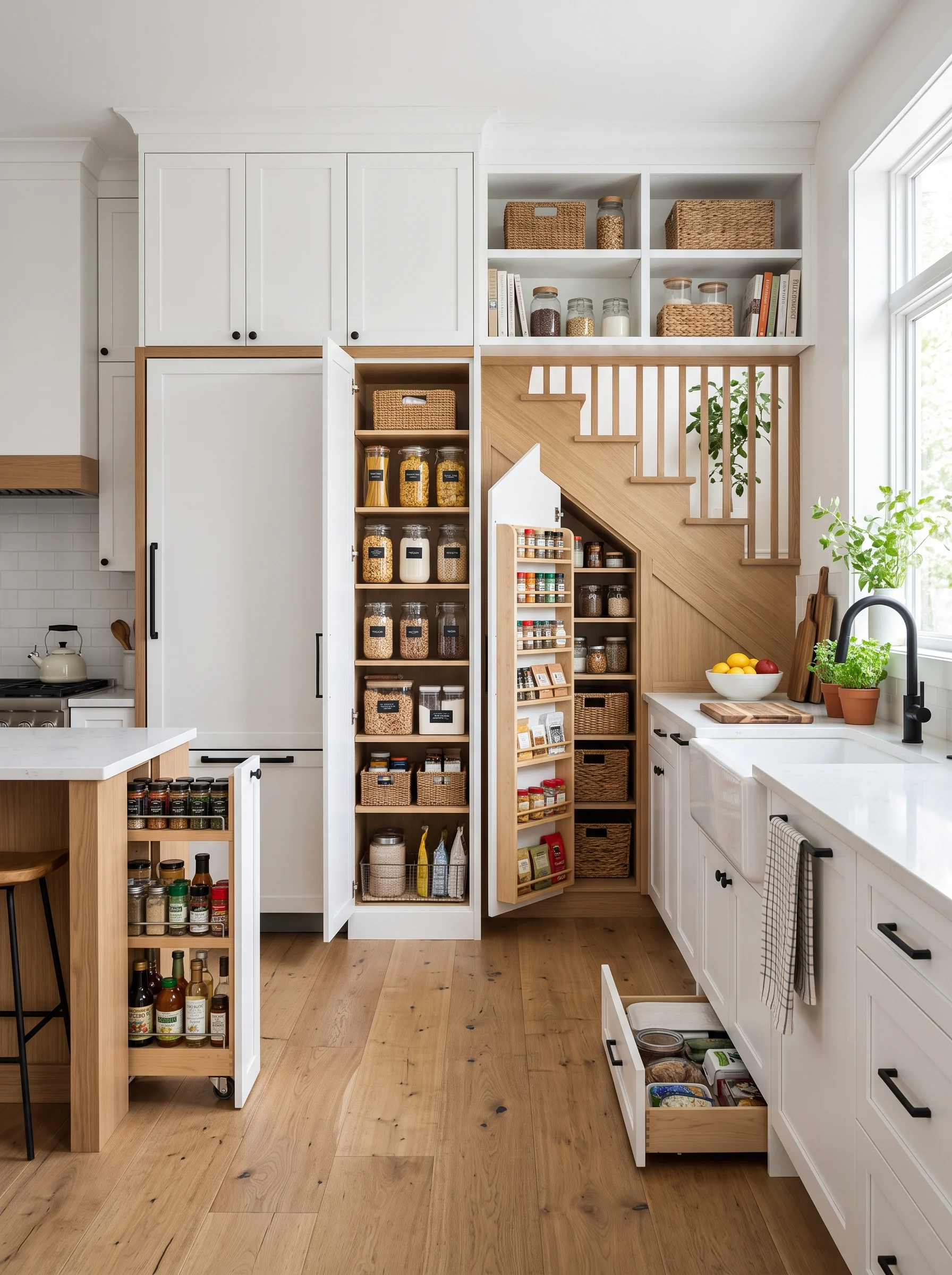 21 hidden pantry storage ideas for making the most of unused kitchen space