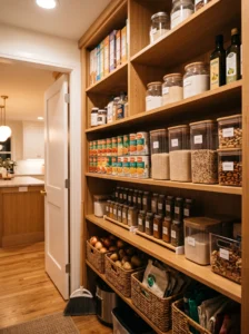 Tidy pantry during a simple nightly organization reset