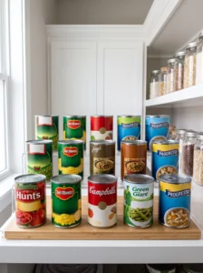 FIFO pantry organization with older food placed in front