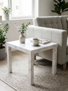 LACK side table upgraded with a realistic marble finish