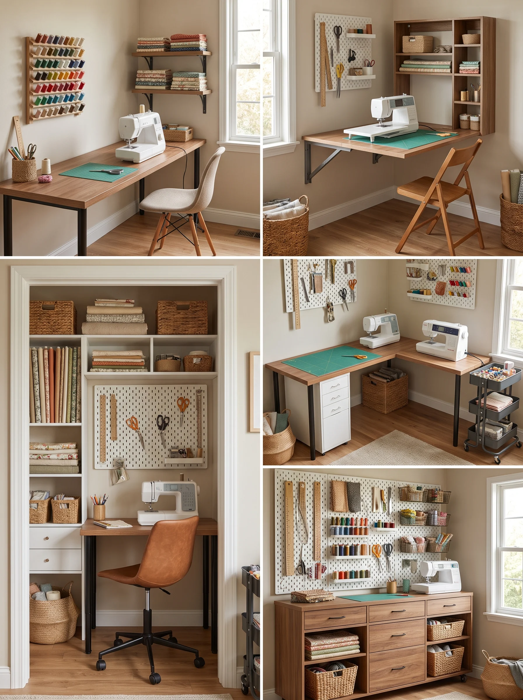 12 small sewing room layouts designed to make every inch count